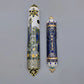 Jewish Mezuzah Case Cover Home Blessing Door Ornaments Delicate Enamel Flowers Embellished Crafts Jewish Traditional Holy Gifts