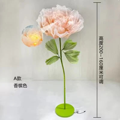 Automatic mechanical silk flowers, wedding Christmas decorations, adjustable height, suitable for party, home office centerpiece
