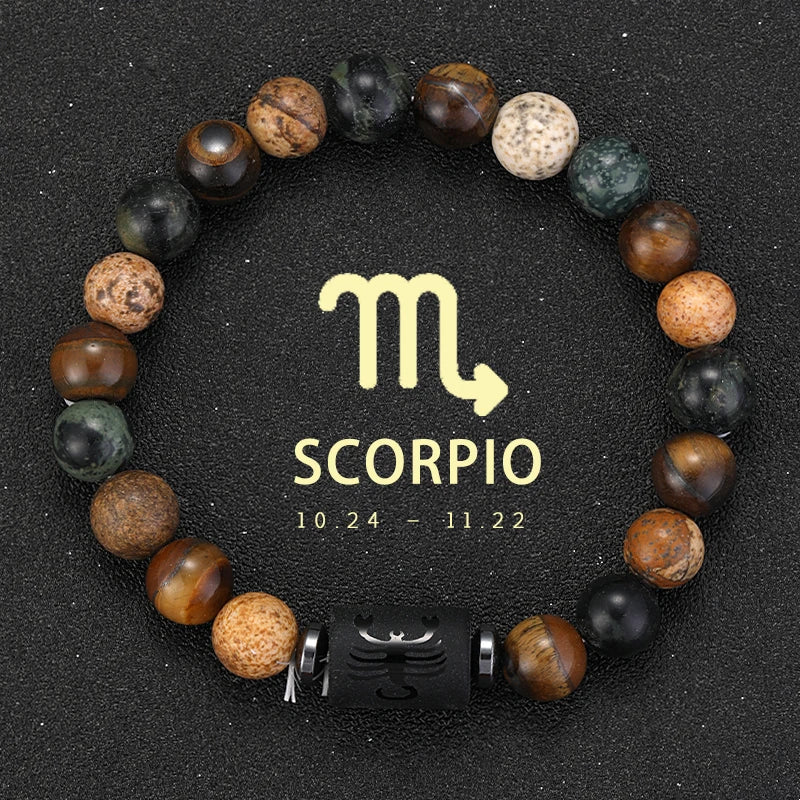 12 zodiac signs Bracelets Capricorn Taurus Cancer Virgo Pisces Bracelets Ladies Men Couples Friendship Jewelry Gift Bracelets