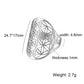 Unift Sacred Geometry Flower of Life Ring Adjustable Stainless Steel Ring Men Women Accessories Vintage Filigree Jewelry Gifts