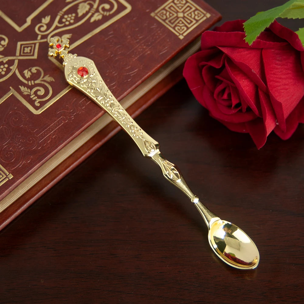 HTISOK Christian Chalice Church Ceremonial Supplies Alloy Metal Holy Cups Exquisitely Carved Holy Water Spoons And Cups