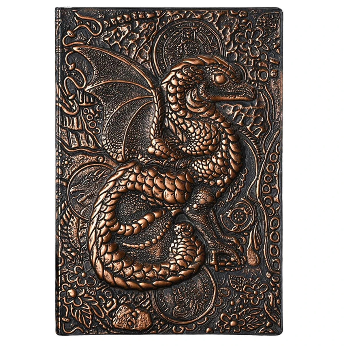 Vintage Dragon Relief Notebook A5/100 Sheets, Suitable For Planning, Scheduling, Journaling, Meeting Notes, Inspiration, Creativ