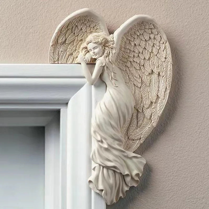 Angel Door Frame Decoration Wing Resin Craft Creative Fashion Goddess Decoration Home Decor Angel Gift Festival Accessory Party