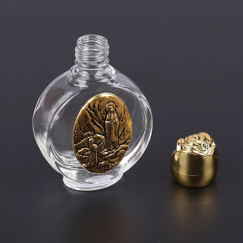 Empty Holy Water Jesus Bottle Religious Bottle Christian Baptism Supplies Refillable Portable Cosmetic Packaging Empty Bottle