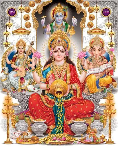 India Hindu God Ganesha Temple Elephant Poster God Series Religion Canvas Painting Print Wall Art Picture Living Room Decor