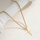 New Stainless Steel Cross Pendant Necklace for Men Women Minimalist Gold Color Jewelry Male Female Necklaces Chokers Gifts 2025