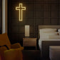Jesus Cross Neon Sign,Led Cross Decor Art Lamp for Wall Decor, Bedroom, Christian Decor, Religious Room,Christening Day Decor