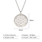 Flower of Life Sacred Geometry Necklace Stainless Steel Mandala Neck Chain Women Men Vintage Universal Spiritual Jewelry