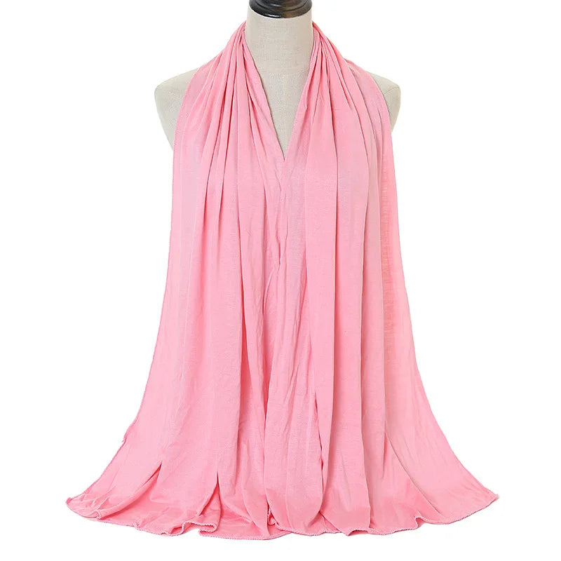 Premium Modal Cotton Jersey Hijab Scarf Muslim Long Shawl Women Plain Soft Turban Tie Head Wraps Africa Female Headband 170x60cm