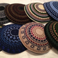 HIGH QUALITY HANDMADE KNITTED YARMULKE KIPPAH WHITE TOP PRICE PER PIECE