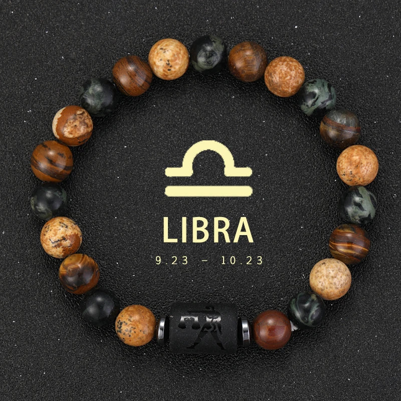 12 zodiac signs Bracelets Capricorn Taurus Cancer Virgo Pisces Bracelets Ladies Men Couples Friendship Jewelry Gift Bracelets