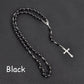 Fashion Vintage Crucifix Virgin Mary Pendant Cross Necklace Jesus Rosary Beads Chain