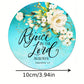 6 pcs 2D 4in Wooden Coasters Bible Verses and Floral Patterns Theme Desktop Insulation Mats Home Decor Coffee Mug Coasters