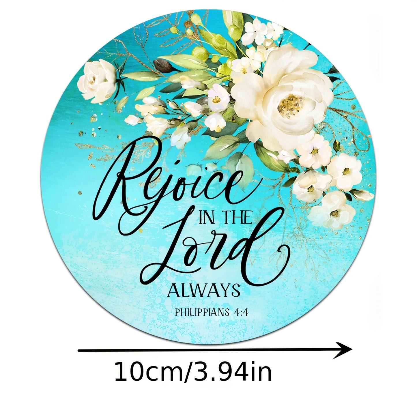 6 pcs 2D 4in Wooden Coasters Bible Verses and Floral Patterns Theme Desktop Insulation Mats Home Decor Coffee Mug Coasters