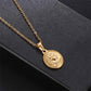 316L Roman Centurion Pendant Men Oval Medal Portrait Coin Charms Stainless Steel Necklace Religious Jewelry