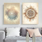 Boho Flower of Life Meditation Poster Positive Energy Sacred Geometry Canvas Painting Spiritual Wall Art Living Room Home Decor