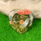 40mm Heart Crystal Worry Stone Palm Energy Therapy Reiki Healing Massage Quartz Meditation Pocket Gemstone Spiritual Thumb Flake