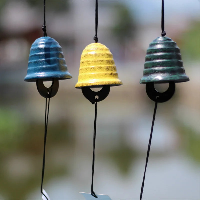 Japanese Wind Chimes Cast Iron Wind Bells Hanging Pendant Feng Shui Good Luck Temple Wind Bells Outdoor Home Garden Decoration