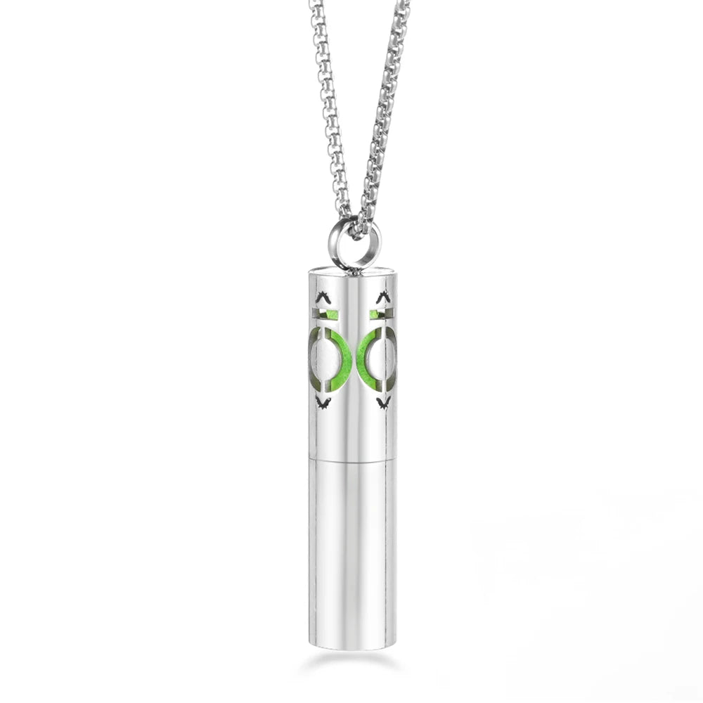 Twelve Constellations Aromatherapy Essential Oil Pendant Lockets Perfume Storage Diffuser Necklace 316L Stainless Steel Jewelry