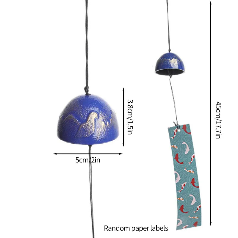 Japanese Wind Chimes Cast Iron Wind Bells Hanging Pendant Feng Shui Good Luck Temple Wind Bells Outdoor Home Garden Decoration