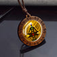 7Chakra Symbol Necklace Yoga Meditation Glass Dome Vintage Wooden Pendant Rope Chains Necklace Women Men Indian Buddhism Jewelry