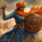 Khalsa Sikh Bold Warrior Retro Religion Poster Print Wall Art Pictures Canvas Painting Living Room Bedroom Home Decor Gift