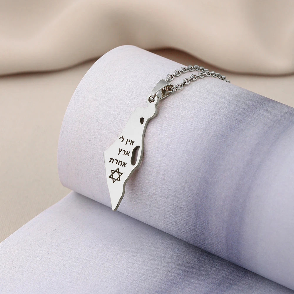Stainless Steel Israel Star of David Pendant Necklace Unisex Couple Ethnic Patriotic Jewelry Gift Hot Sale European Style