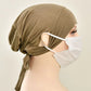 Jersey Cotton Muslim Women Under Hijab Cap With Ear Hole Inner Hijab Cap Round Forehead Underscarf Bonnet Femme Musulman