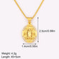 Nidin New Retro Oval/Round Shape Religious Style Zircon Flip Pendant Necklace For Female Male Lovers Photos Jewelry Accessories