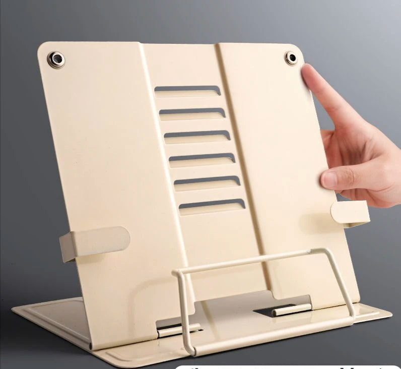 2023 Adjustable Portable Metal Adjustable Reading Book Holder Support Document Shelf Bookstand Tablet Music Score Recipe Stand