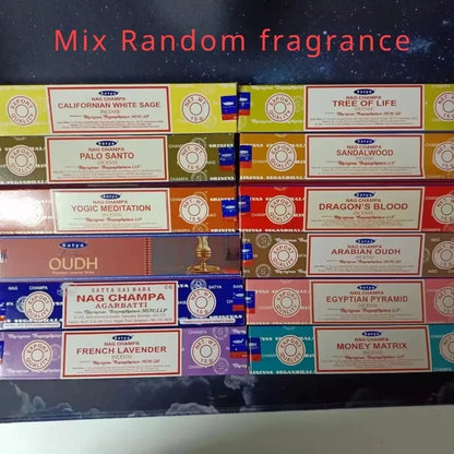 2/5Boxes India Stick Incenses White Sage Sandalwood Natural Household Indoor Clean Air Handmade Incense Sticks NAG Champa Satya