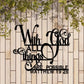 Biblical Quote Metal Wall Art - Inspirational 'with God, Anything Is Possible' - Balcony, Decorative Sculpture by Matthew 19:26