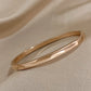 Fashion Smooth Stainless Steel Cuff Bangles Bracelets for Women Men New 4mm Gold Plated Stackable Waterproof Charm Jewelry
