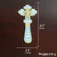 HTISOK Orthodox Blessing Handheld Church Cross Gold Plated Colorful Enamel Jesus icon Cross INRI Crucifix Single Face Jesus