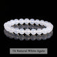 JD Natural Stone Beads Bracelet Amethyst Tiger Eye Crystal Quartz Agate Gem Beads Bangles Women Men Reiki Healling Jewelry Gift