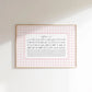 Ayatul Kursi Islamic Qur'an Verses Canvas Print Pink Muslim Arab Gallery Poster for Modern Home Decor Perfect Eid Al-Fitr Gift
