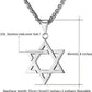 YILUOCD Star of David Protective Amulet Necklace Judaica Israel Religious Necklaces for Men Stainless Steel Supernatural Jewelry