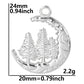100% Stainless Steel Moon Pendants For Jewelry Making Supplies Various Luna Animal Wings Sun Star Eye Charms In Bulk Accessories
