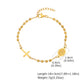 Vnox Stainless Steel Beaded Virgin Mary Bracelet,Charm Rosary Cross Chain Bracelet For Women,Religion Christ Three Color Jewelry