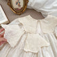 2026 Spring Princess Infant Baby Girl Bodysuit Sisters Dress Flower Embroidery Dress For Infant Sibling Girls Toddler Outfit