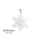 EUEAVAN 1pc Jewish Star of David Hexagram Pendant Stainless Steel Amulet Charms for Jewelry Making Necklace Supplies
