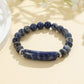 1pc Healing Handmade Stone Bracelet Turquoise Natural Malachite Gemstone Crystal Rough Bracelet Body Energy Yoga
