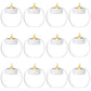 6/12Pcs Transparent Glass Candle Holder with LED Candles for Dining Home Table Centerpieces Valentine's Day Halloween