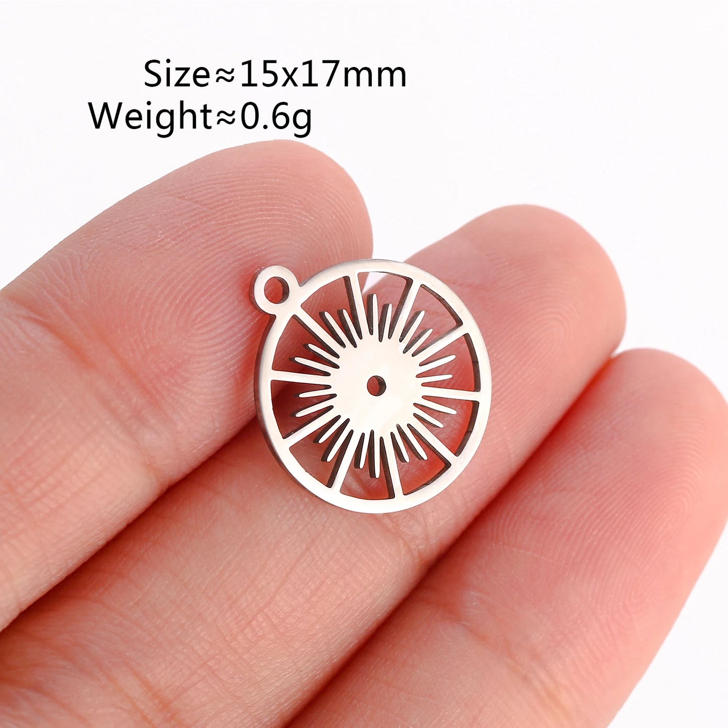 5Pcs Stainless Steel Moon&Sun&Star Charm Jewelry Making Accessories Supplies DIY Necklace Bracelet Celestial Pendants Findings