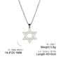 Jewish Bible Stainless Steel Hexagram Chain Necklace Women Men Cutout Star of David Hexagon Choker Necklace Mezuzah Jewelry