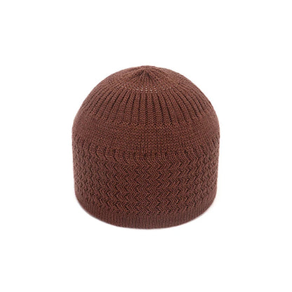 New Spring Knitted Muslim Men Prayer Hats Unisex Beanies Cap Warm Islamic Ramadan Jewish Kippah Homme Hat Men's Wrap Head Caps