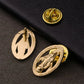5Pcs Medalla Milagrosa Brooches Catholic Oval Hollow Our Lady Virgin Mary Lapel Pin Breastpin Jewelry Accessories Ornaments