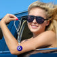 Classic Evil Eye Evil Eye Car Hanging Ornament 29cm / 11.42inches Alloy + Glass Evil Eye Beaded Decor Car Charms Round Blue