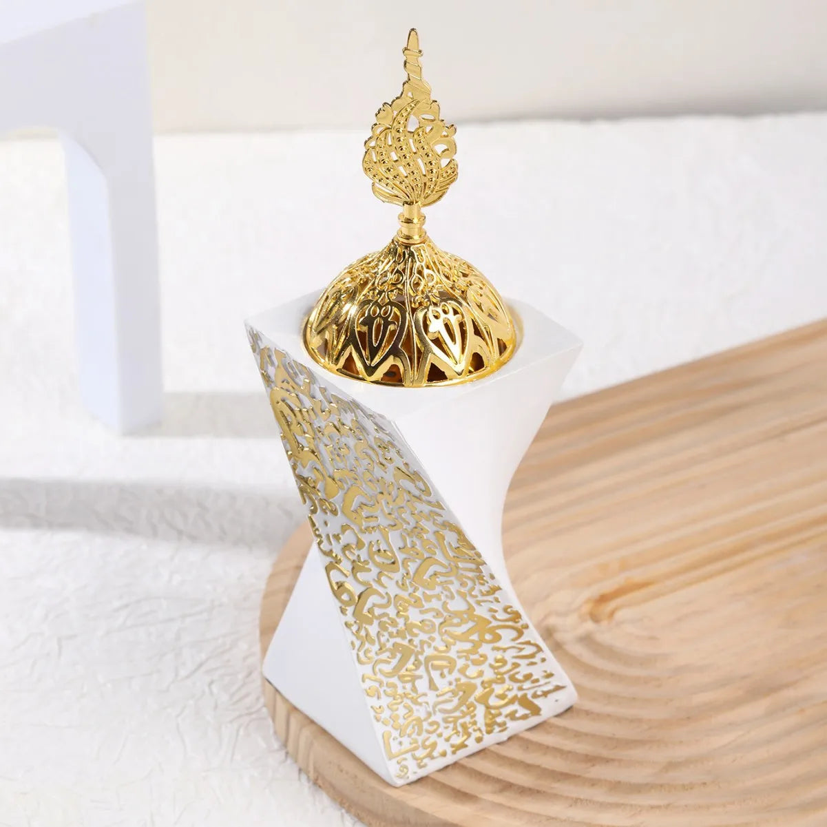 Exquisite rotating square household incense burner decoration ornament black and white incense burner ornament