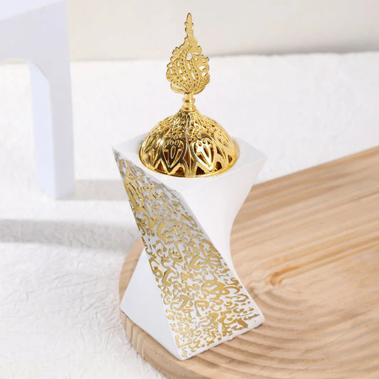 Exquisite rotating square household incense burner decoration ornament black and white incense burner ornament